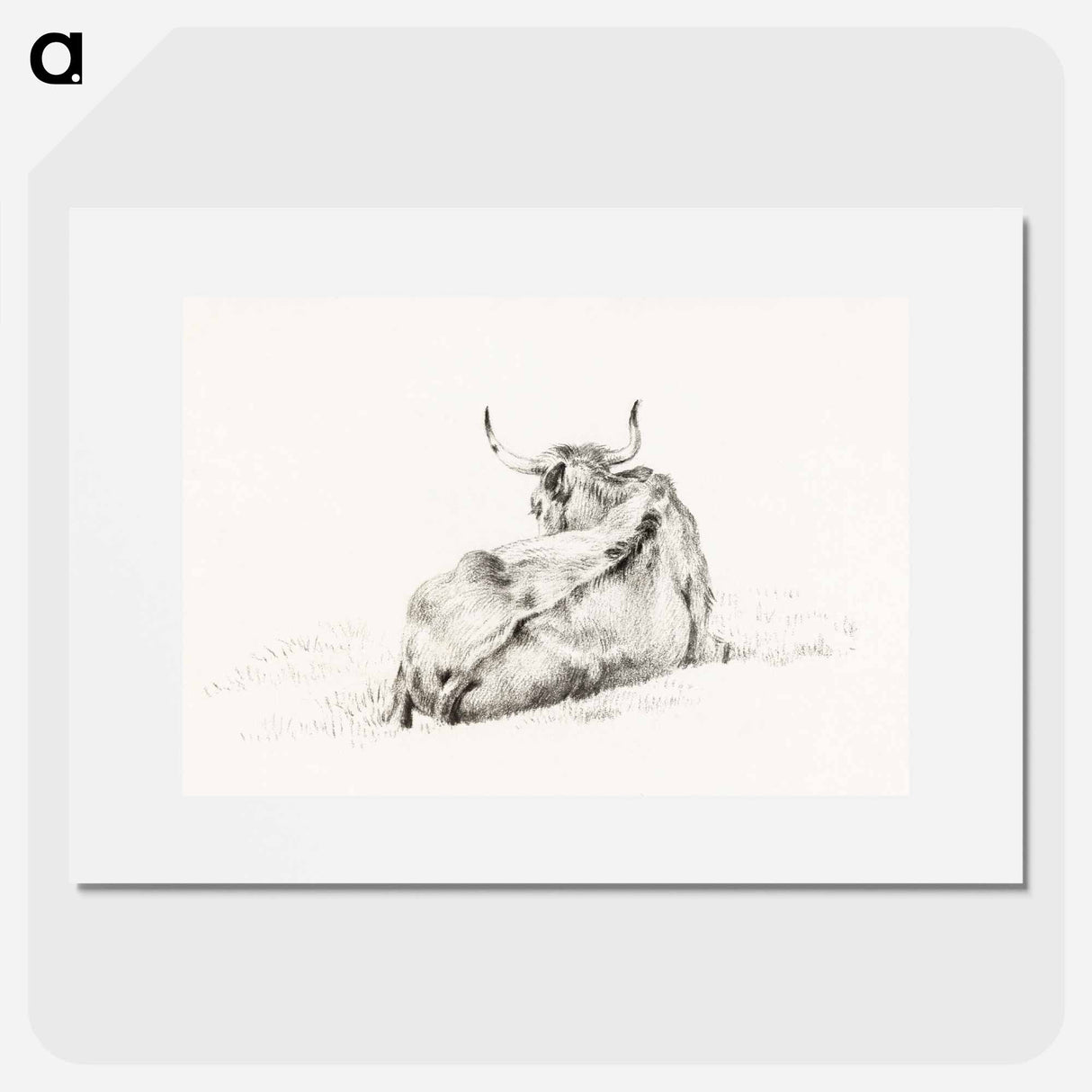 Lying cow - ジャン ベルナール Poster.