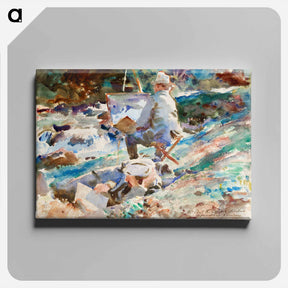 アートパネル-An Artist at His Easel - ジョン シンガー サージェント Canvas.