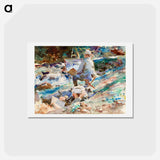アートポストカード-An Artist at His Easel - ジョン シンガー サージェント Postcard.