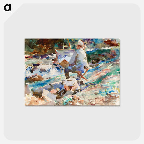 アートポストカード-An Artist at His Easel - ジョン シンガー サージェント Postcard.