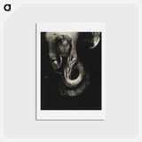 アートポストカード-Oannes: "I, the first consciousness in Chaos, rose from the abyss to harden matter, to determine forms," - オディロン ルドン Postcard.