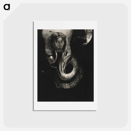 アートポストカード-Oannes: "I, the first consciousness in Chaos, rose from the abyss to harden matter, to determine forms," - オディロン ルドン Postcard.
