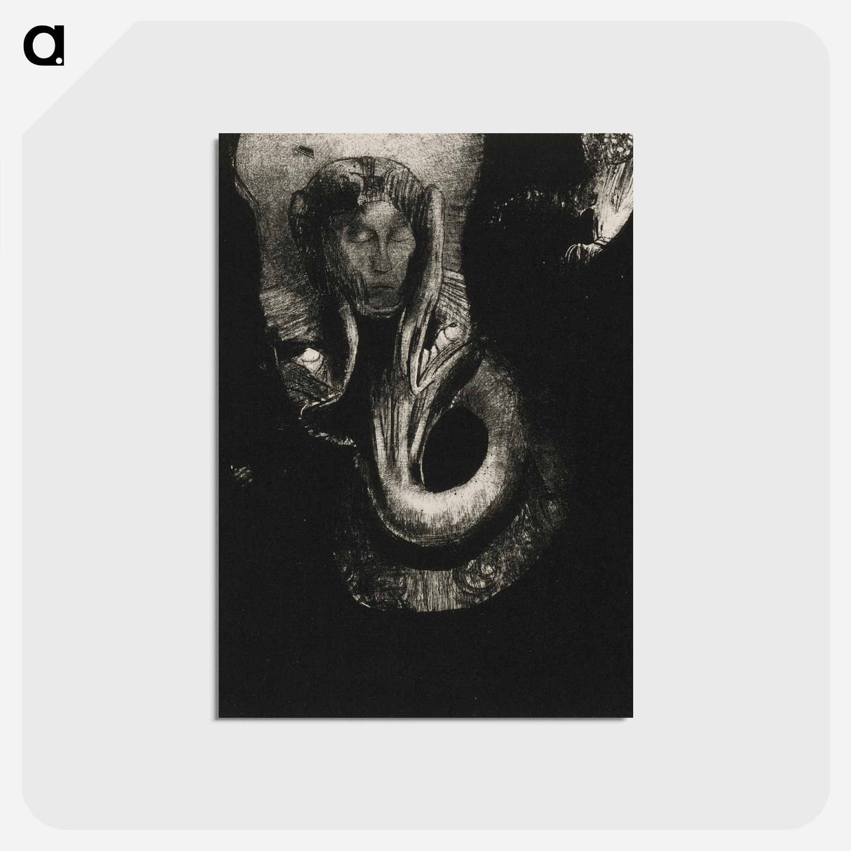 アートポストカード-Oannes: "I, the first consciousness in Chaos, rose from the abyss to harden matter, to determine forms," - オディロン ルドン Postcard.