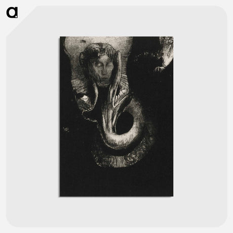 アートポストカード-Oannes: "I, the first consciousness in Chaos, rose from the abyss to harden matter, to determine forms," - オディロン ルドン Postcard.