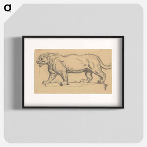 アートポスター-Jaguar drawing in high resolution by Paul Cézanne - ポール セザンヌ Poster.