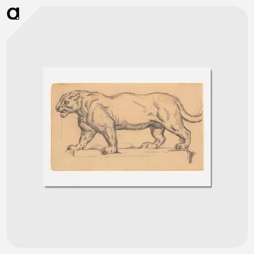 Jaguar drawing in high resolution by Paul Cézanne - Paul Cézanne Postcard.