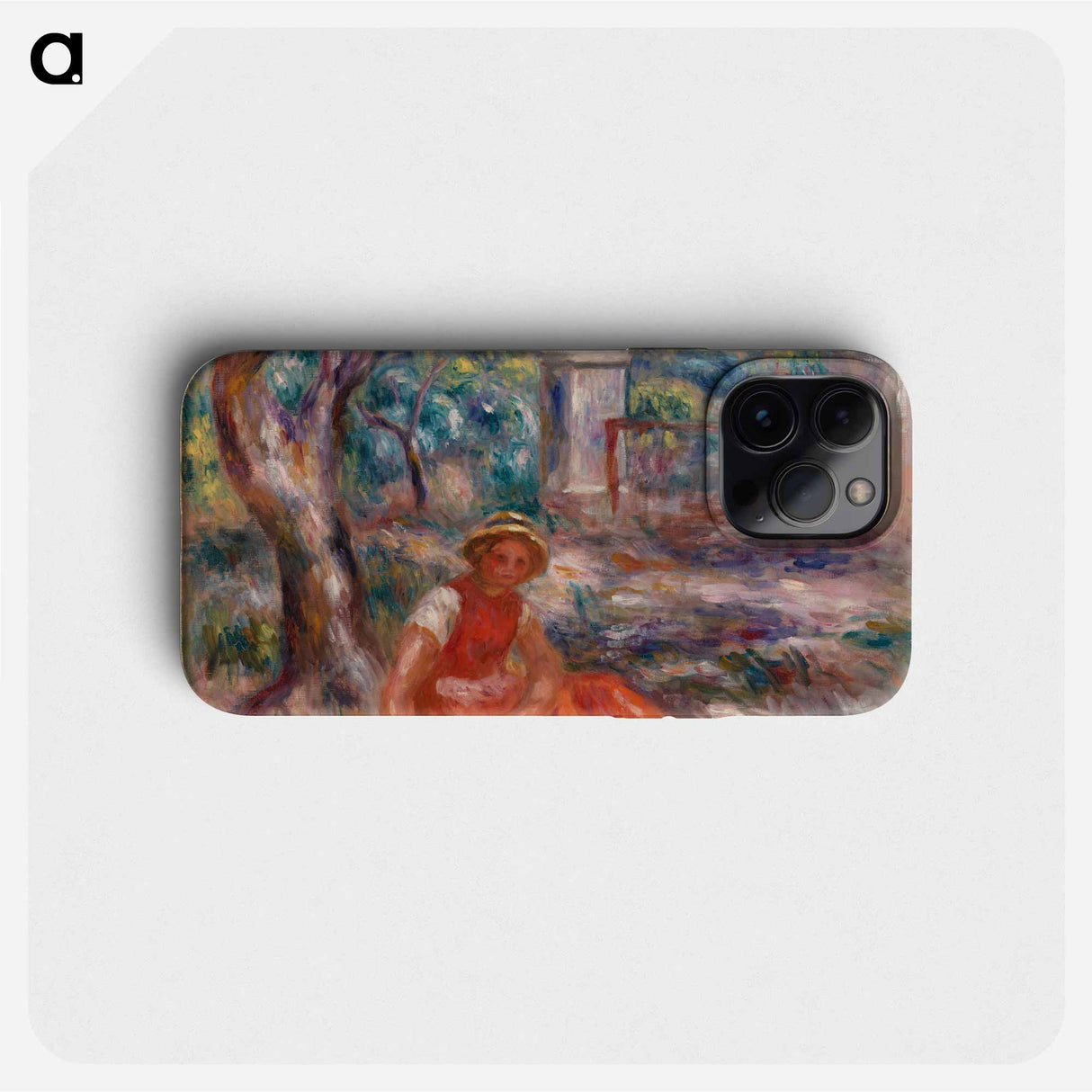 Girl at the Foot of a Tree - Pierre Auguste Renoir Phone Case.