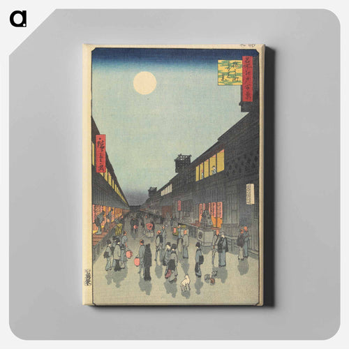 Night View of Saruwaka-machi
 - 歌川 広重 Canvas.