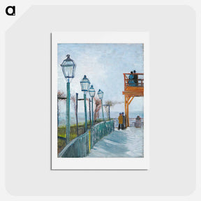 アートポストカード-Terrace and Observation Deck at the Moulin de Blute-Fin, Montmartre - フィンセント ファン ゴッホ Postcard.