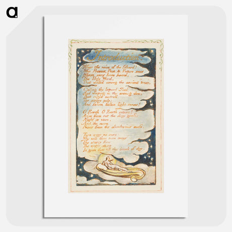 アートポスター-Songs of Experience: Introduction: Hear the voice of the Bard - ウィリアム ブレイク Poster.