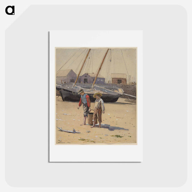 アートポストカード-A Basket of Clams - ウィンスロー ホーマー Postcard.