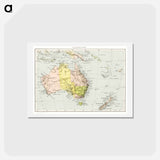 アートポストカード-Orient Line Guide - アンティーク地図 Postcard.