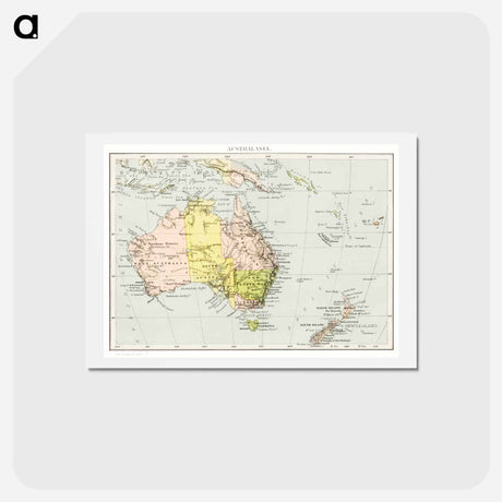 アートポストカード-Orient Line Guide - アンティーク地図 Postcard.