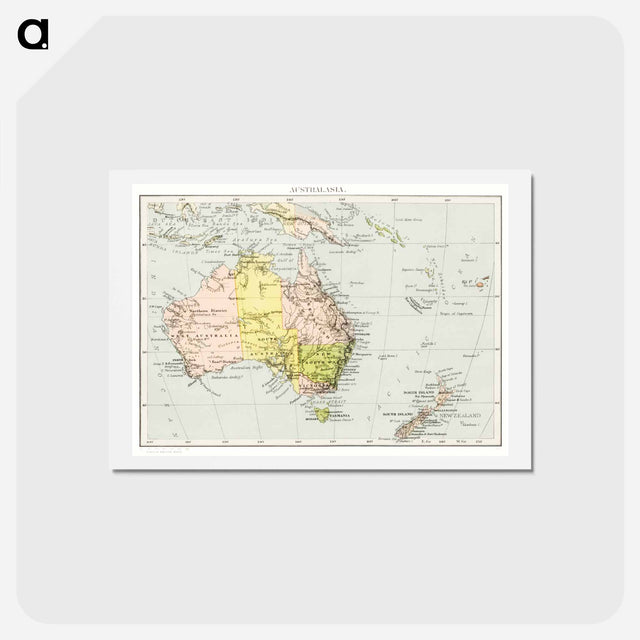 アートポストカード-Orient Line Guide - アンティーク地図 Postcard.