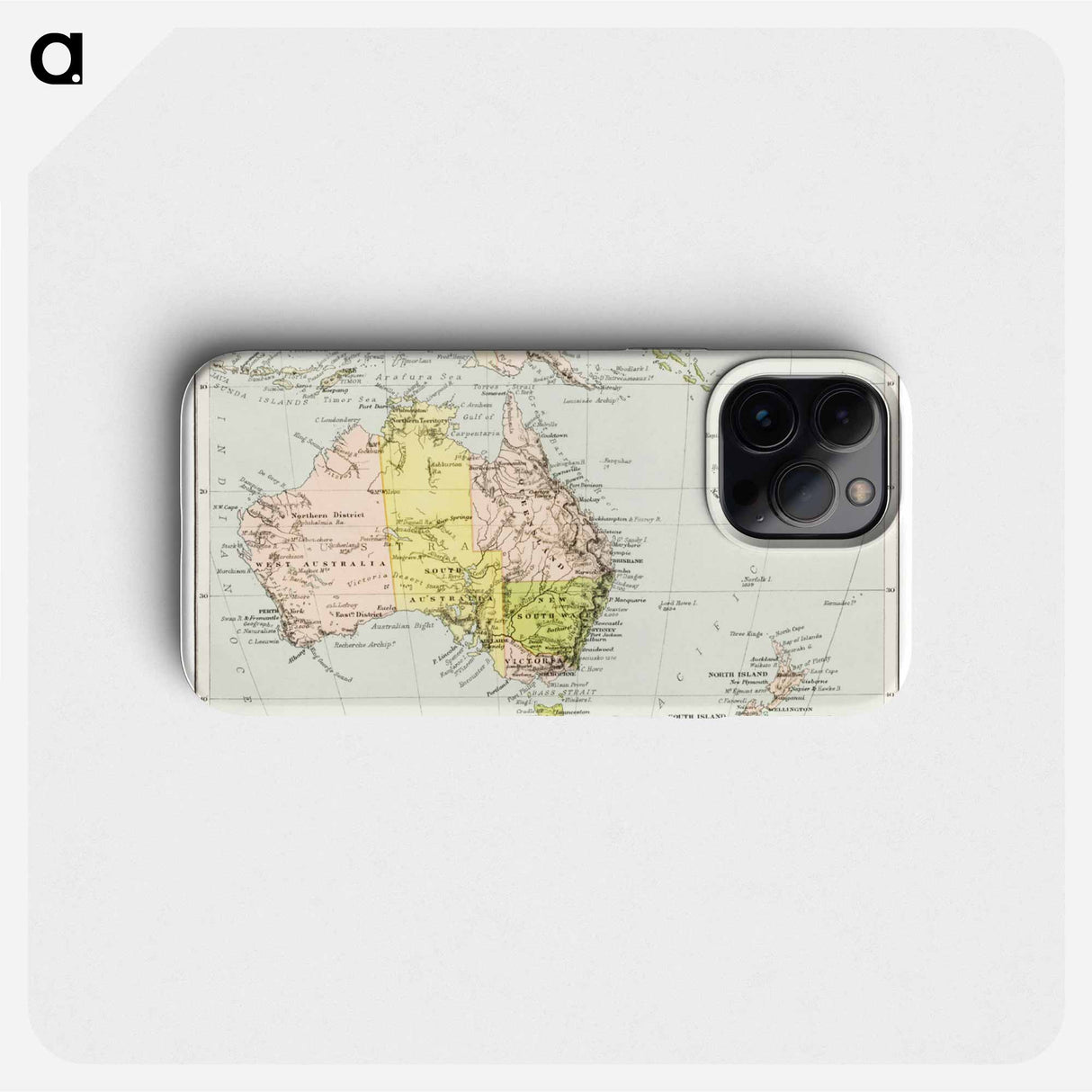 Orient Line Guide - アンティーク地図 Phone Case.