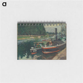 アートメモ帳-Barges at Pontoise - カミーユ ピサロ Memo.