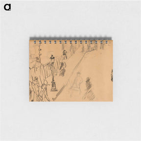 アートメモ帳-The rue Mosnier with Gas Lamp - エドゥアール マネ Memo.