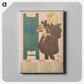 アートパネル-Vintage calendar print by Edward Penfield - エドワード ペンフィールド Canvas.