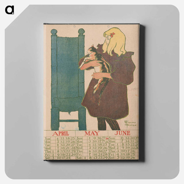 アートパネル-Vintage calendar print by Edward Penfield - エドワード ペンフィールド Canvas.
