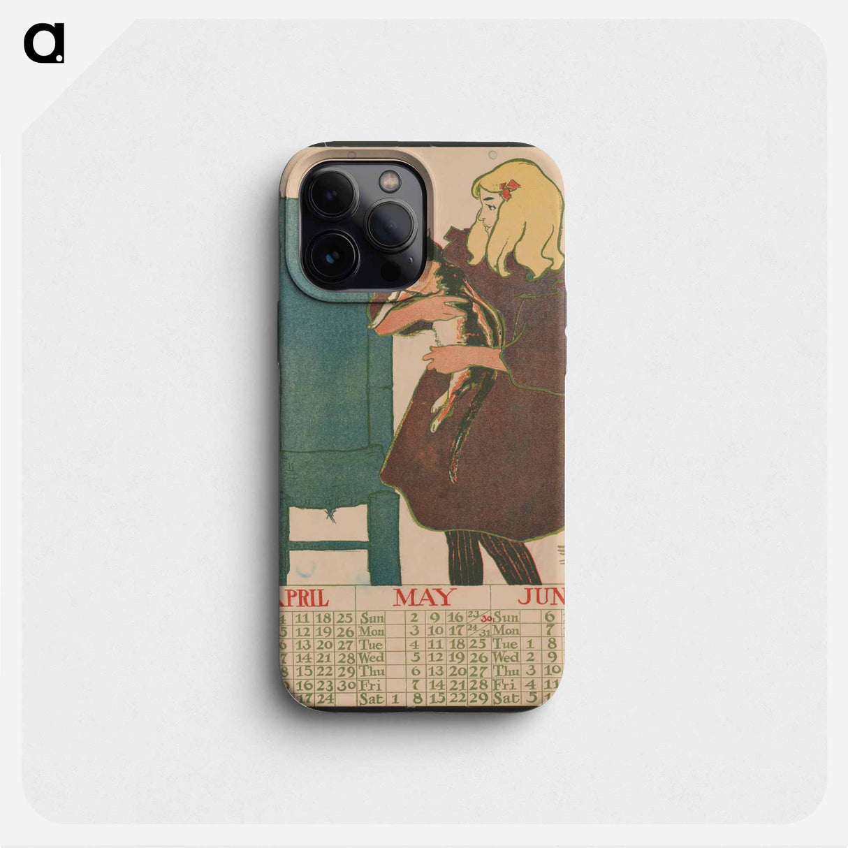 Vintage calendar print by Edward Penfield - エドワード ペンフィールド Phone Case.