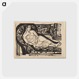 アートポストカード-Woman Lying on a Sofa - エルンスト ルートヴィヒ キルヒナー Postcard.