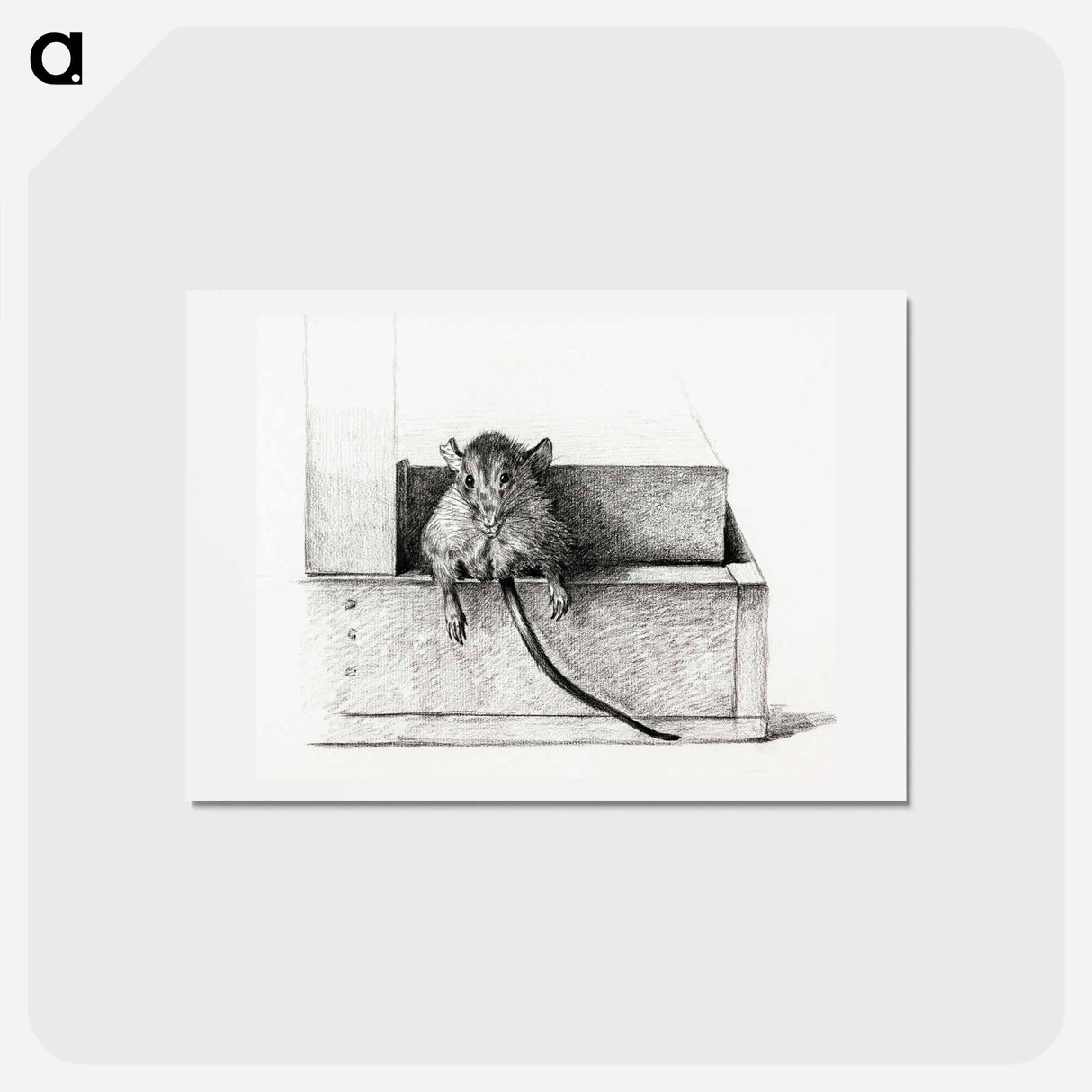 アートポストカード-Mouse - ジャン ベルナール Postcard.