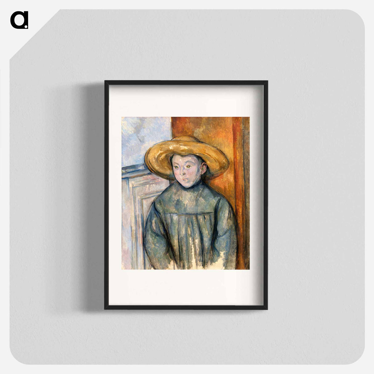 Boy With a Straw Hat - Paul Cezanne Poster.