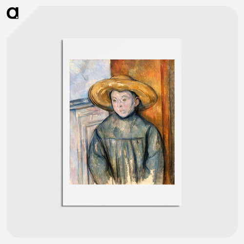 Boy With a Straw Hat - Paul Cézanne Postcard.