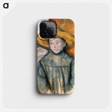 Boy With a Straw Hat - Paul Cezanne Phone Case.