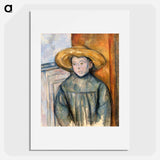 Boy With a Straw Hat - Paul Cezanne Poster.