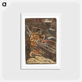 アートポストカード-A Fisherman Drinking Beside His Canoe - ポール ゴーギャン Postcard.