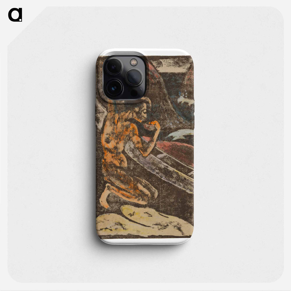 A Fisherman Drinking Beside His Canoe - ポール ゴーギャン Phone Case.