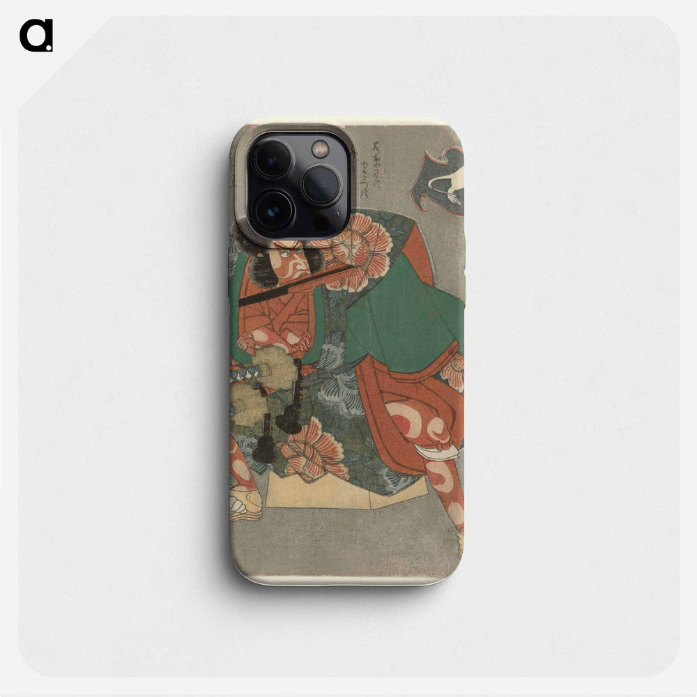 Krijger met waaier tussen zijn tanden - 歌川 国芳 Phone Case.
