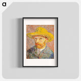 Self-Portrait with a Straw Hat - Vincent van Gogh Poster.