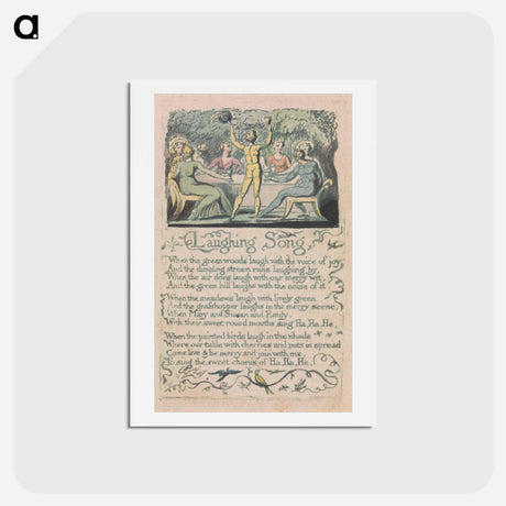 アートポストカード-Laughing Song - ウィリアム ブレイク Postcard.