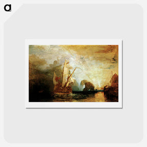 アートポストカード-Ulysses Deriding Polyphemus - ウィリアム ターナー Postcard.
