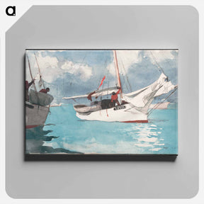 アートパネル-Fishing Boats, Key West - ウィンスロー ホーマー Canvas.