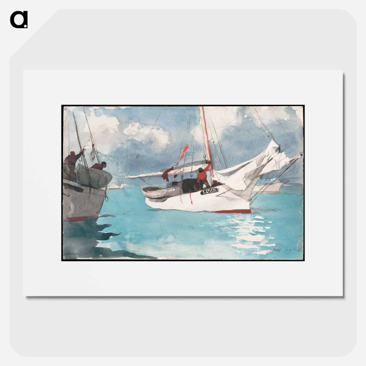 Fishing Boats, Key West - Winslow Homer Poster.