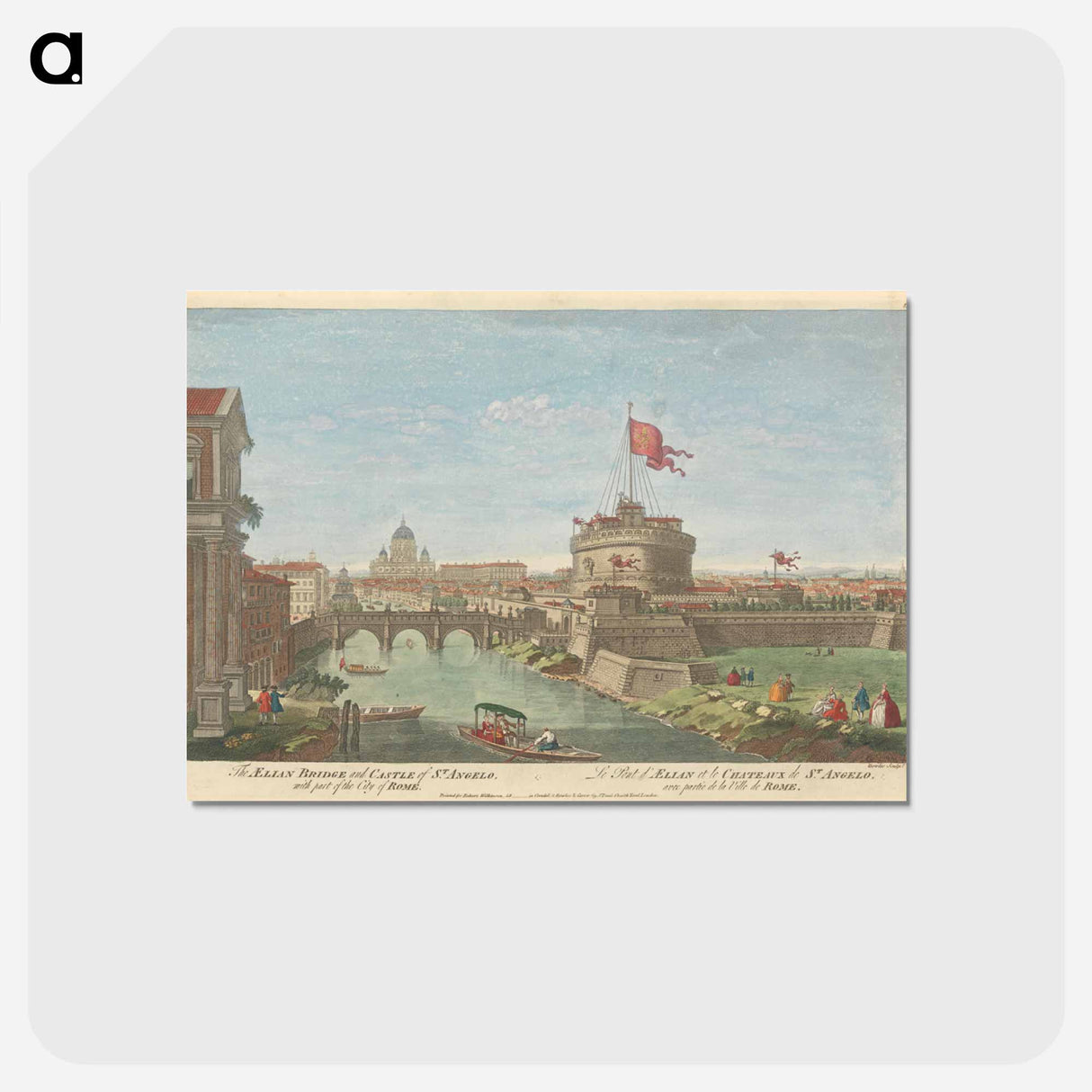 アートポストカード-The Aelian Bridge and Castle of St. Angelo, with part of the City of Rome
 - イェール大学アートギャラリー Postcard.