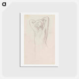 アートポストカード-Alaston naismalli - アルバート エーデルフェルト Postcard.