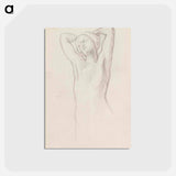 アートポストカード-Alaston naismalli - アルバート エーデルフェルト Postcard.