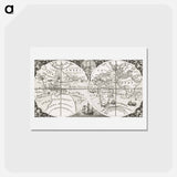 アートポストカード-Grand voyages, Part VIII title page - アンティーク地図 Postcard.