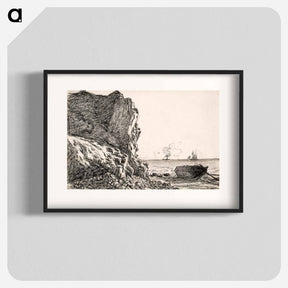 アートポスター-Cliffs and Sea, Sainte-Adresse - クロード モネ Poster.