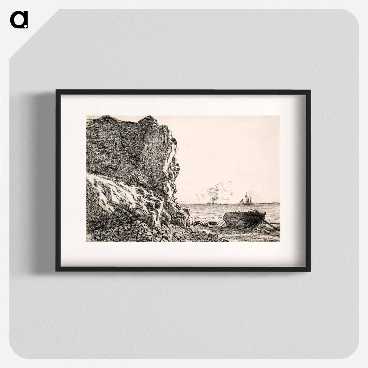 Cliffs and Sea, Sainte-Adresse - クロード モネ Poster.