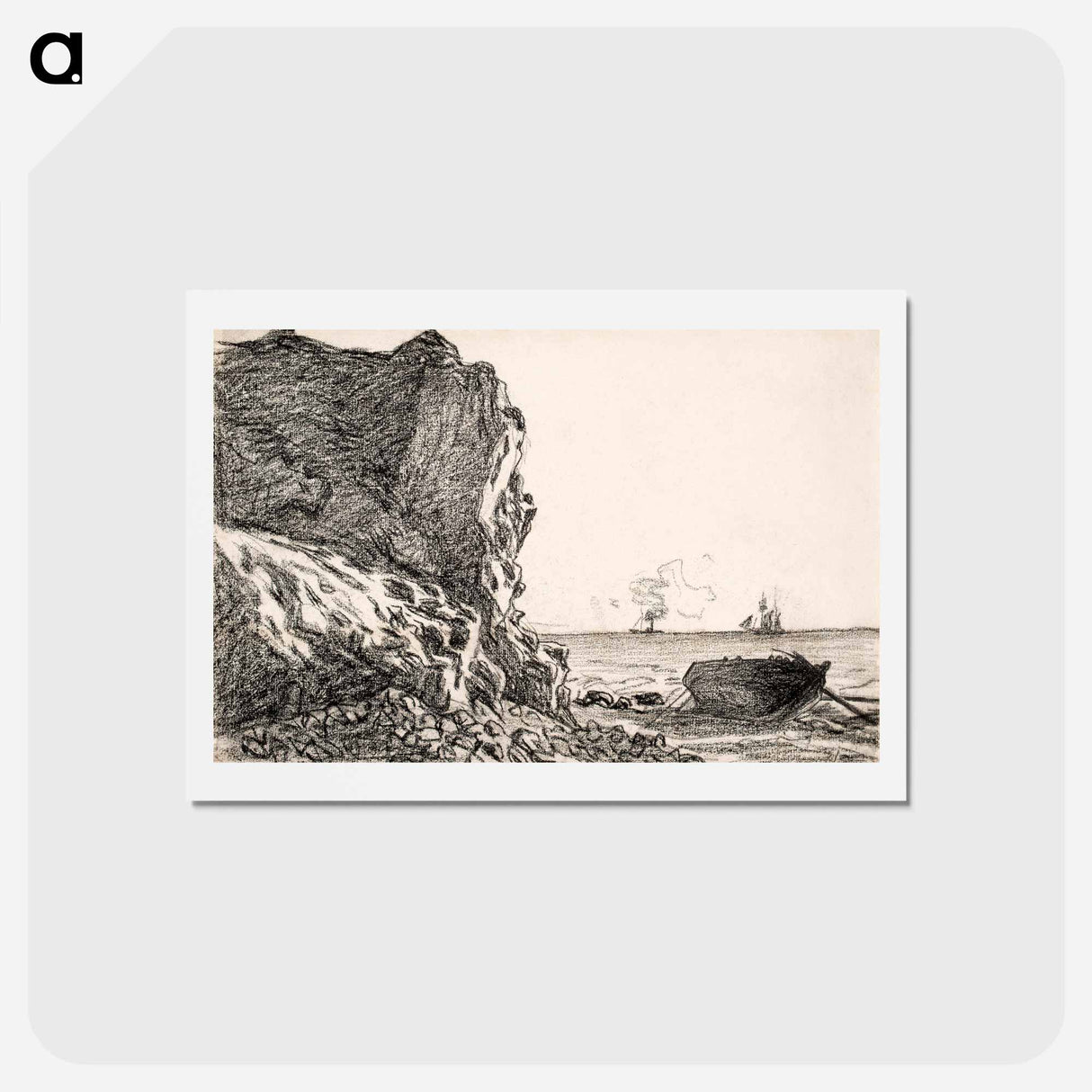 アートポストカード-Cliffs and Sea, Sainte-Adresse - クロード モネ Postcard.