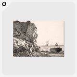 アートポストカード-Cliffs and Sea, Sainte-Adresse - クロード モネ Postcard.
