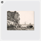 Cliffs and Sea, Sainte-Adresse - クロード モネ Postcard.