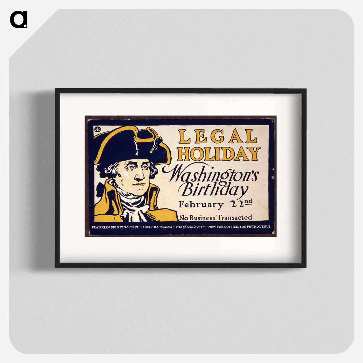 Legal holiday, Washington's birthday - Edward Penfield Poster.