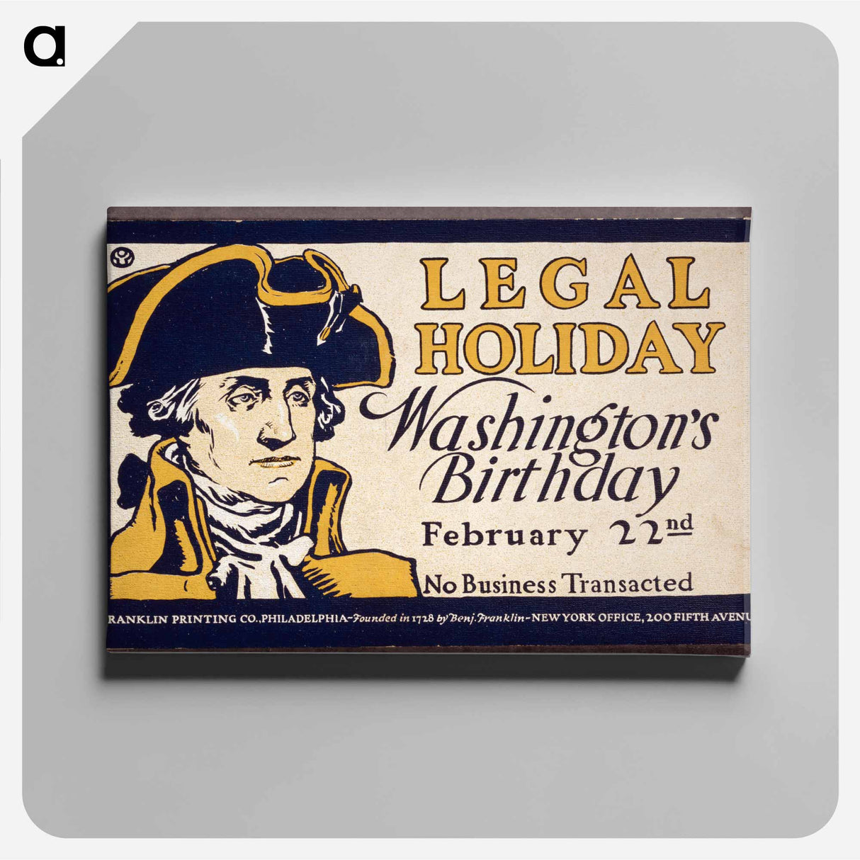 アートパネル-Legal holiday, Washington's birthday - エドワード ペンフィールド Canvas.