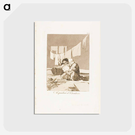 アートポストカード-Yes, He Broke the Pot - フランシスコ デ ゴヤ Postcard.